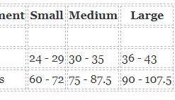 Saunders Back Support Size Chart
